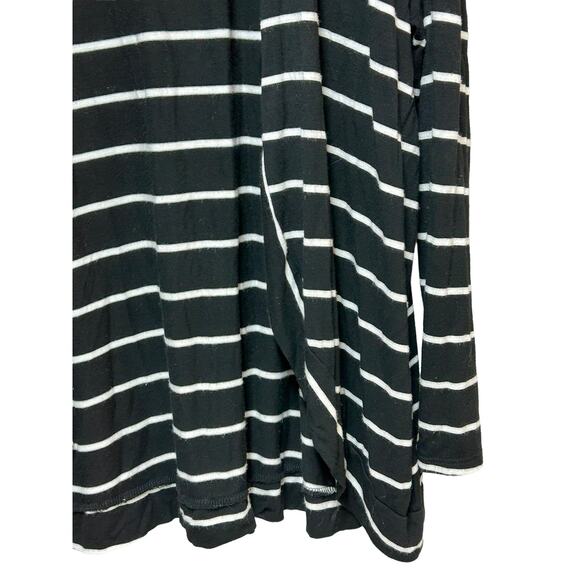 Promesa Butter Soft Sweater Black with White Stripes Size Large - Picture 3 of 6